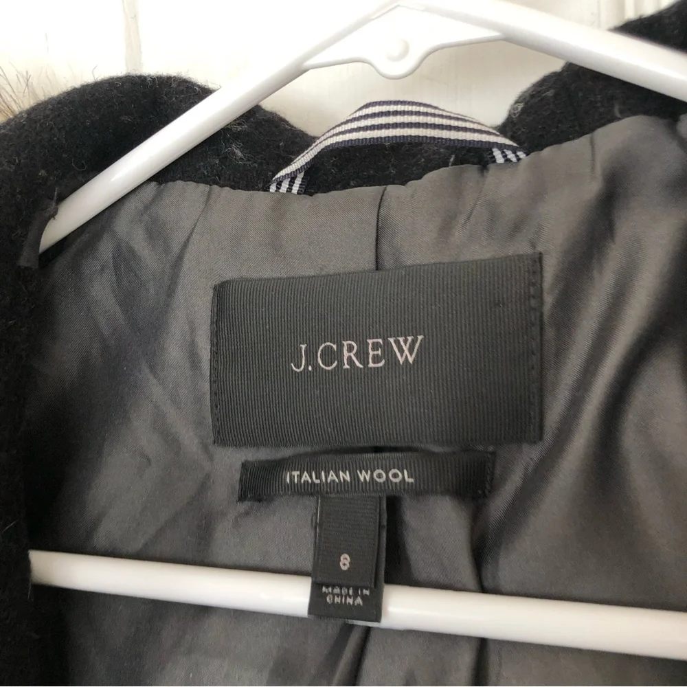 J Crew Altered Chateau Parka Italian Wool Coat - Picture 4 of 15